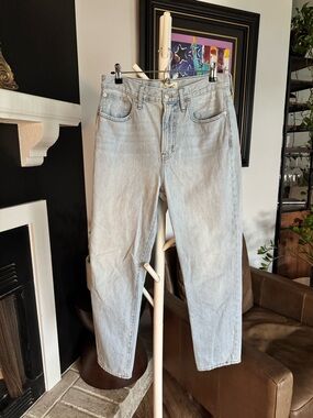 Madewell Light Wash High-Rise Straight Jeans
